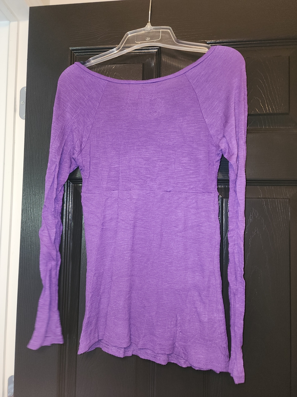 Derek Heart Purple Long Sleeve Scoop Neck Top